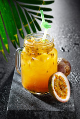 Delicious drink, passion fruit juice