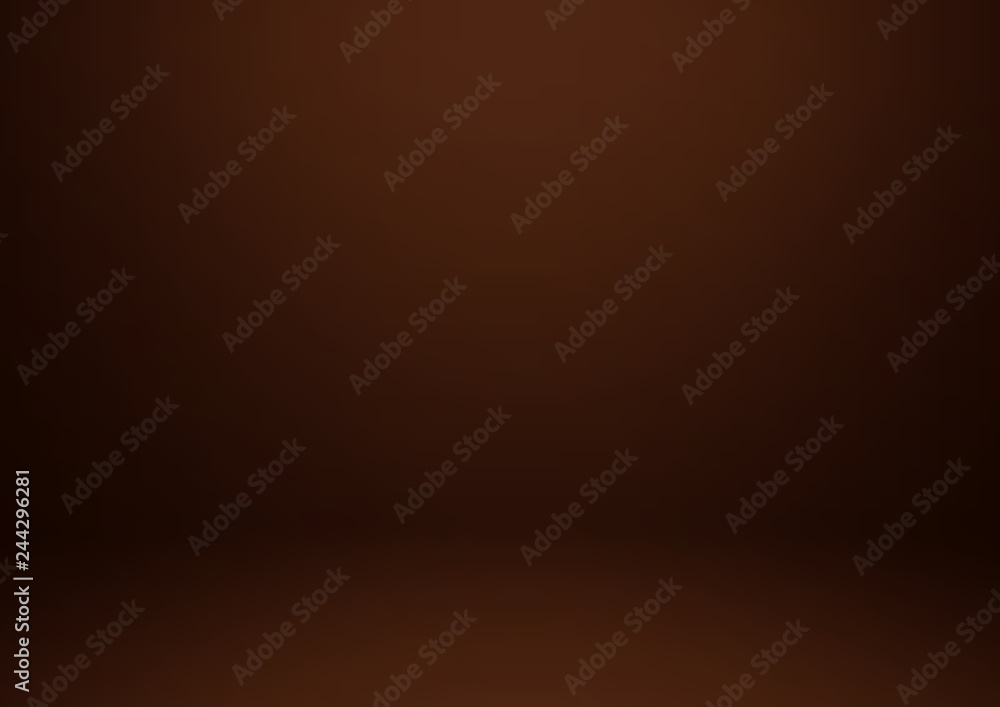 Empty brown studio room, used as background for display your products - obrazy, fototapety, plakaty 