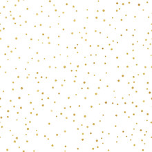 Glitter Gold Seamless Pattern With Polka Dots. Hipster Trendy Effect. EPS 10