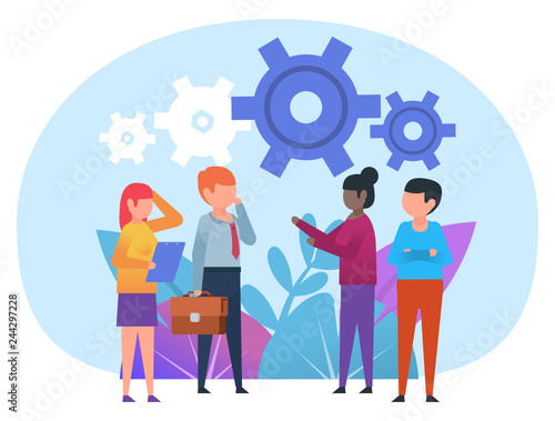 Negotiation Process Concept People Talking Arguing Making