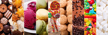 Collage Of Various Types Sweets Products