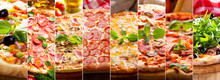 Collage Of Various Types Of Pizza