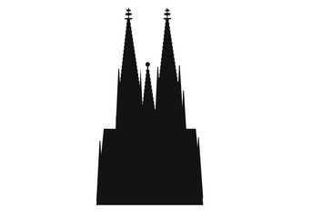 Poster - cathedral skyline of german city of Cologne.