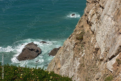 Fotografie, Obraz View at Cabo da Roca Lighthouse (Portuguese: Farol de Cabo da Roca) which is Portugal's most westerly point