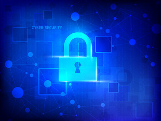 Canvas Print - abstract technology background protect system innovation. security cyber digital concept. vector ill