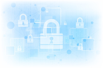 Canvas Print - abstract technology background protect system innovation. security cyber digital concept. vector ill