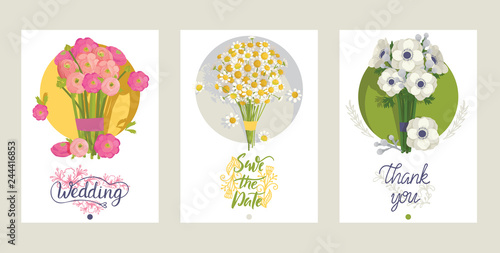 Bouquet vector beautiful floral backdrop with blossom flowers illustration fl...