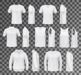 male clothes isolated tops, shirts and hoodie