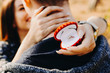 © Strelciuc - Woman embracing boyfriend after proposal