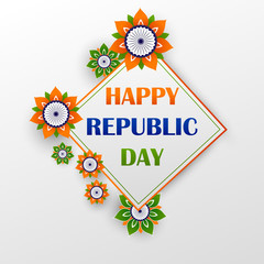 Sticker - 26th January, Happy Republic Day of India