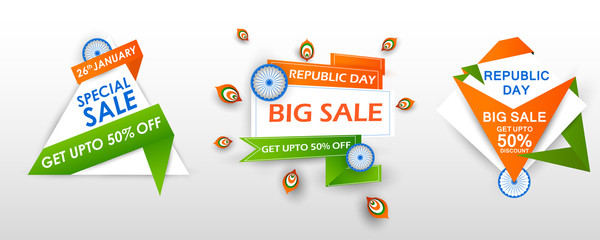 Poster - Sale Promotion Advertisement banner for 26th January, Happy Republic Day of India