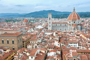 Fototapete -  Aerial view of Florence, Tuscany, Italy