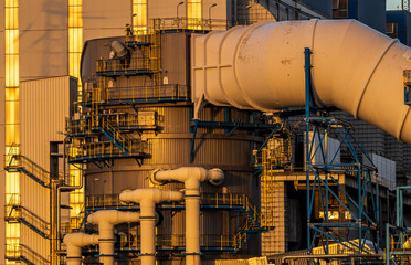 power block of a coal-fired electric power plant adapted to the combustion of ecological fuels