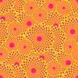 © L.Dep - stylized chrysanthemum seamless pattern tile in yellow pink