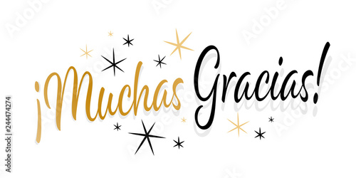 Muchas gracias Stock Vector | Adobe Stock