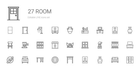 Wall Mural - room icons set