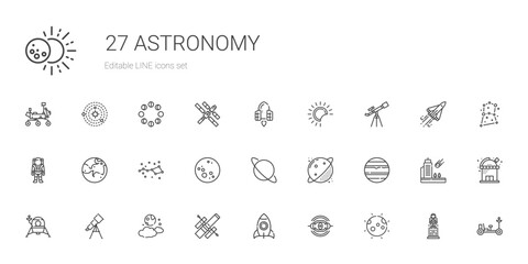 astronomy icons set
