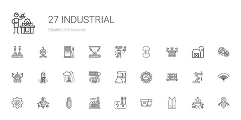 Wall Mural - industrial icons set