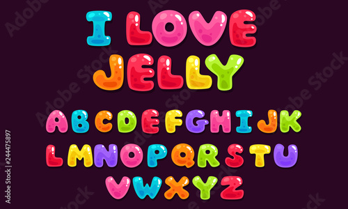 Fotomural Jelly colorful bold kid font