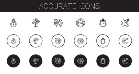 Sticker - accurate icons set