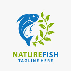 Wall Mural - Nature fish logo design