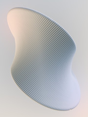 Poster - White stripe pattern futuristic background. 3d render illustration