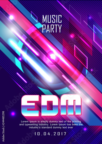 Poster Electronic Music Dj Party Retro Design Vector Background Stock Vector Adobe Stock Poster Electronic Music Dj Party Retro Design Vector Background Stock Vector Adobe Stock