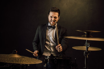 Wall Mural - professional drummer