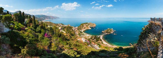 Canvas Print - Taormina view from up, Sicily