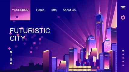 Abstract city banner