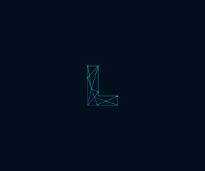 abstract letter L geometric logo designs template