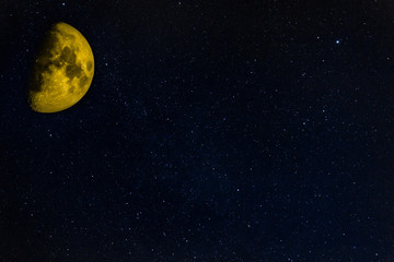 Wall Mural - moon in the starry sky