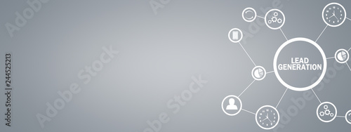 Fotografía Lead Generation. Concept of business, network, technology, future