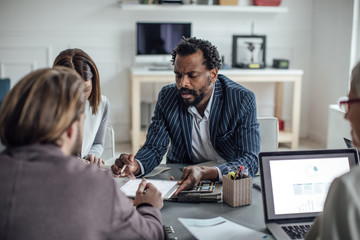 Poster - Multiethnic Group of Businesspeople on a Meeting