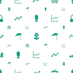 Sticker - growth icons pattern seamless white background