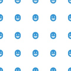 Sticker - laughing emot icon pattern seamless white background