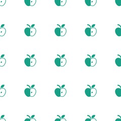 Wall Mural - apple icon pattern seamless white background