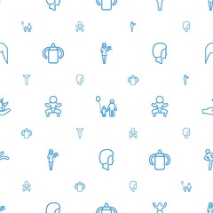 Poster - young icons pattern seamless white background