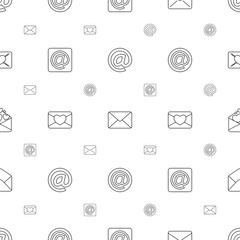 Wall Mural - envelope icons pattern seamless white background