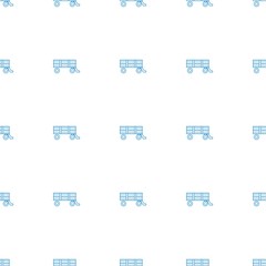 Sticker - barrow icon pattern seamless white background