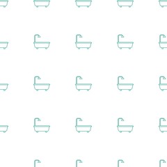 Sticker - shower icon pattern seamless white background