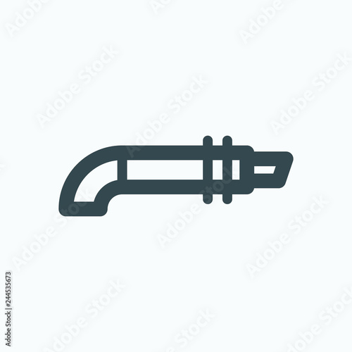 Cuadros en Lienzo Coaxial chimney icon, coaxial chimney flue pipe vector icon