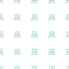 Poster - laptop icon pattern seamless white background