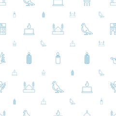 Poster - religion icons pattern seamless white background