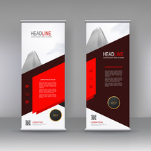 Vertical Banner Stand Template Design, Infographics, Modern Flag Banner Design. Cover, Annual Report, Magazine,Poster, Corporate Presentation, Flyer, Website. Vector Abstract Geometric Background