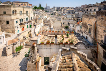 Canvas Print - Matera, historic center. UNESCO World Heritage Site, European Capital of Culture 2019. Basilicata, Italy