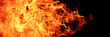 abstract blaze fire flame texture for banner background, 3 x 1 ratio