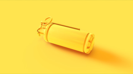 Wall Mural - Yellow Flash Bang Smoke Grenade 3d illustration 3d render