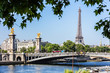 Pont Alexandre III Bridge with Eiffel Tower. Paris, France