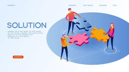 Wall Mural - solutions web banner